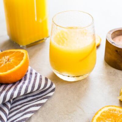 If you’re looking for a homemade sports drink recipe for a natural electrolyte replacement, look no further than this beverage made with Florida Orange Juice. Good for hydrating all summer long. 