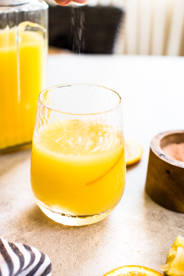 If you’re looking for a homemade sports drink recipe for a natural electrolyte replacement, look no further than this beverage made with Florida Orange Juice. Good for hydrating all summer long.