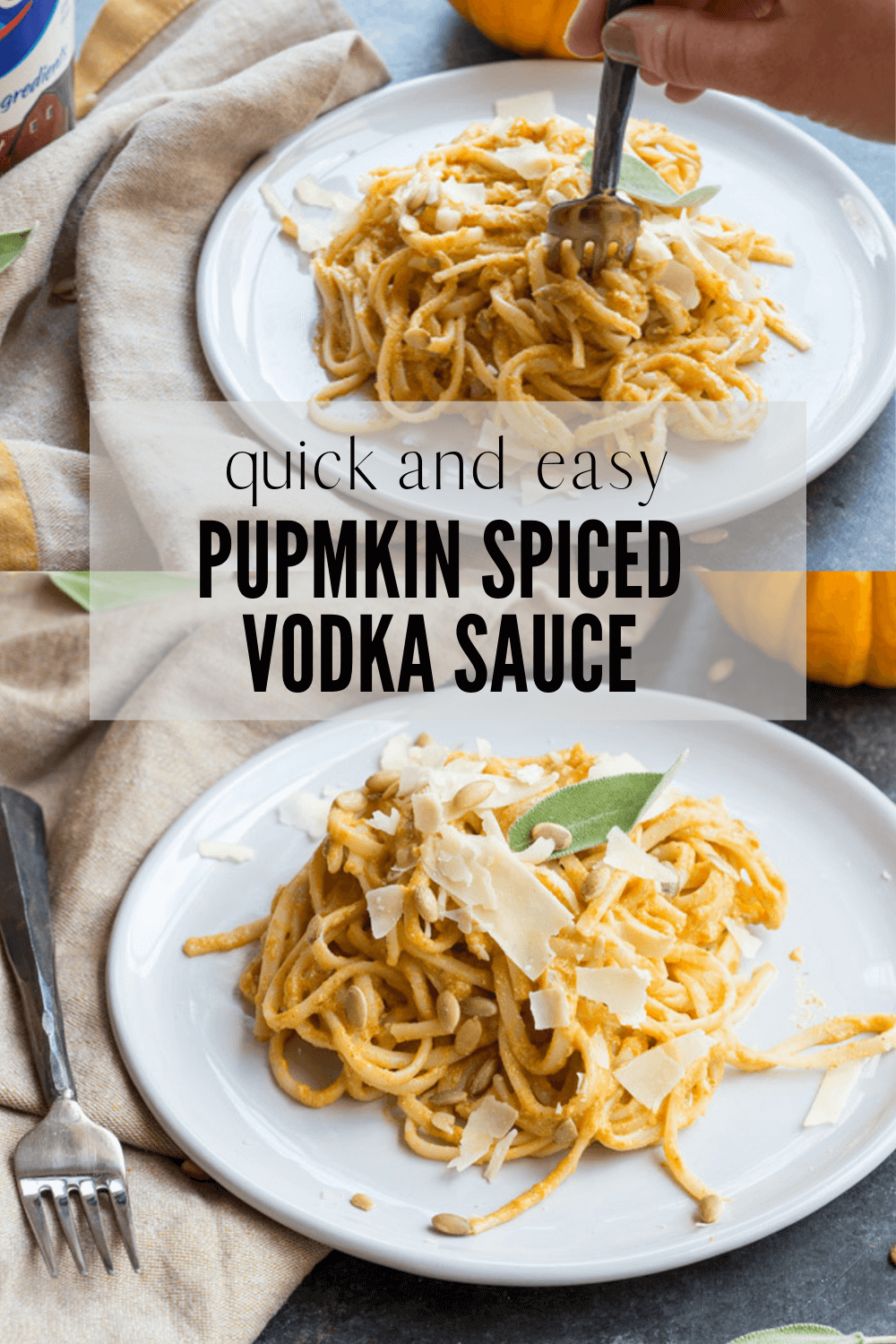 Pumpkin Spice Vodka Sauce Linguine how to make tomato free vodka