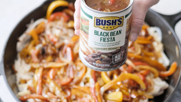 BUSH'S Black Bean Fiesta in Chicken Fajita Casserole