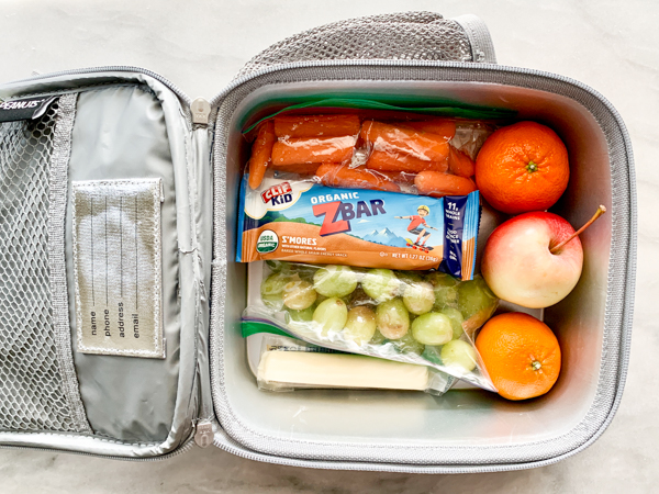 lunch box with kid friendly snacks